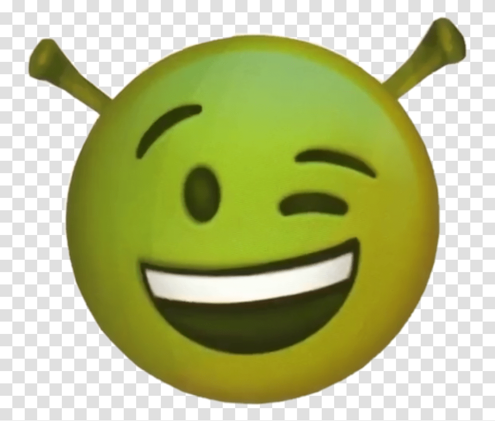 Shrek Emoji Funny Wink Sticker By Bangtan Lady Shrek Emoji, Ball, Sport, Sports, Plant Transparent Png