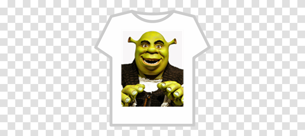 Shrek Face Roblox Roblox Brown Hair Extensions, Clothing, T-Shirt, Person, Text Transparent Png