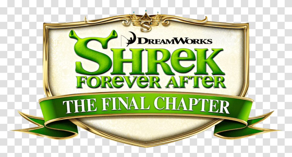 Shrek Forever After Shrek Forever After The Final Chapter Logo, Birthday Cake, Food, Text, Label Transparent Png