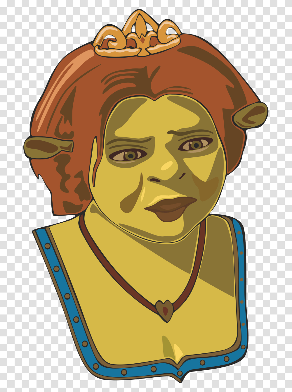Shrek Head Princess Fiona Doll Shrek, Apparel, Person Transparent Png