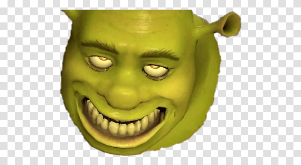 Shrek Sticker By Marsh Shrek Meme Face, Head, Toy, Alien, Teeth Transparent Png