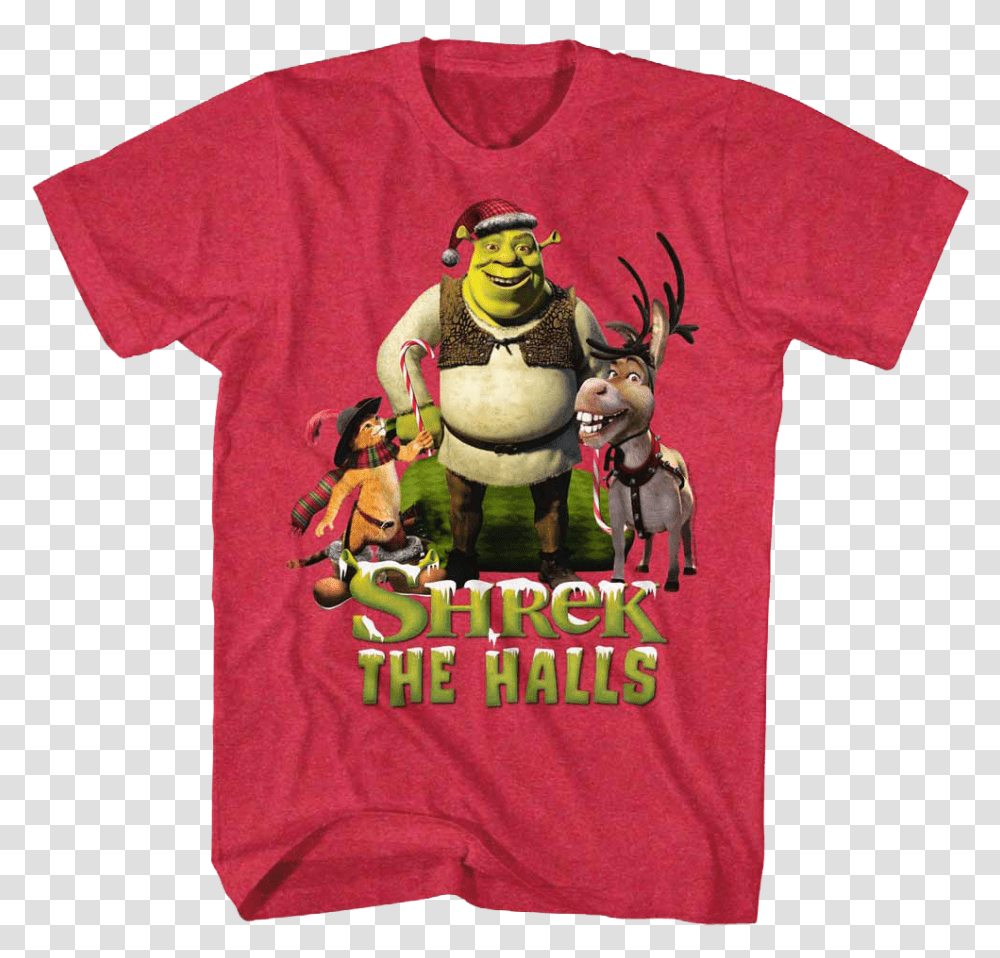 Shrek The Halls T Shirt, T-Shirt, Person, Plant Transparent Png