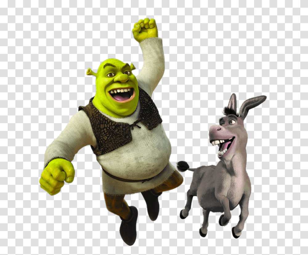 Shrek Waving, Mammal, Animal, Donkey, Person Transparent Png