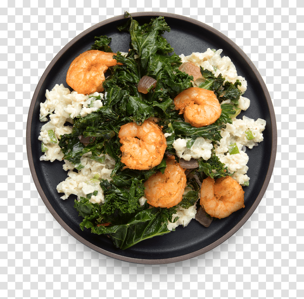 Shrimp Amp Cauliflower Grits Caesar Salad, Dish, Meal, Food, Plant Transparent Png