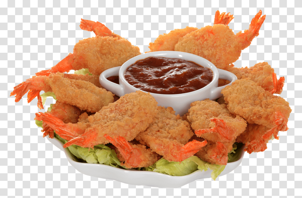 Shrimp, Fried Chicken, Food, Nuggets, Dip Transparent Png