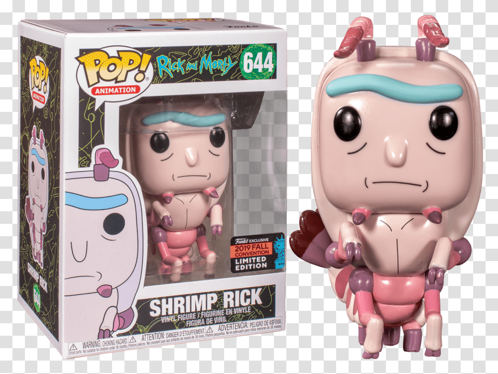 Shrimp Rick And Morty Funko Pop, Doll, Toy, Head Transparent Png