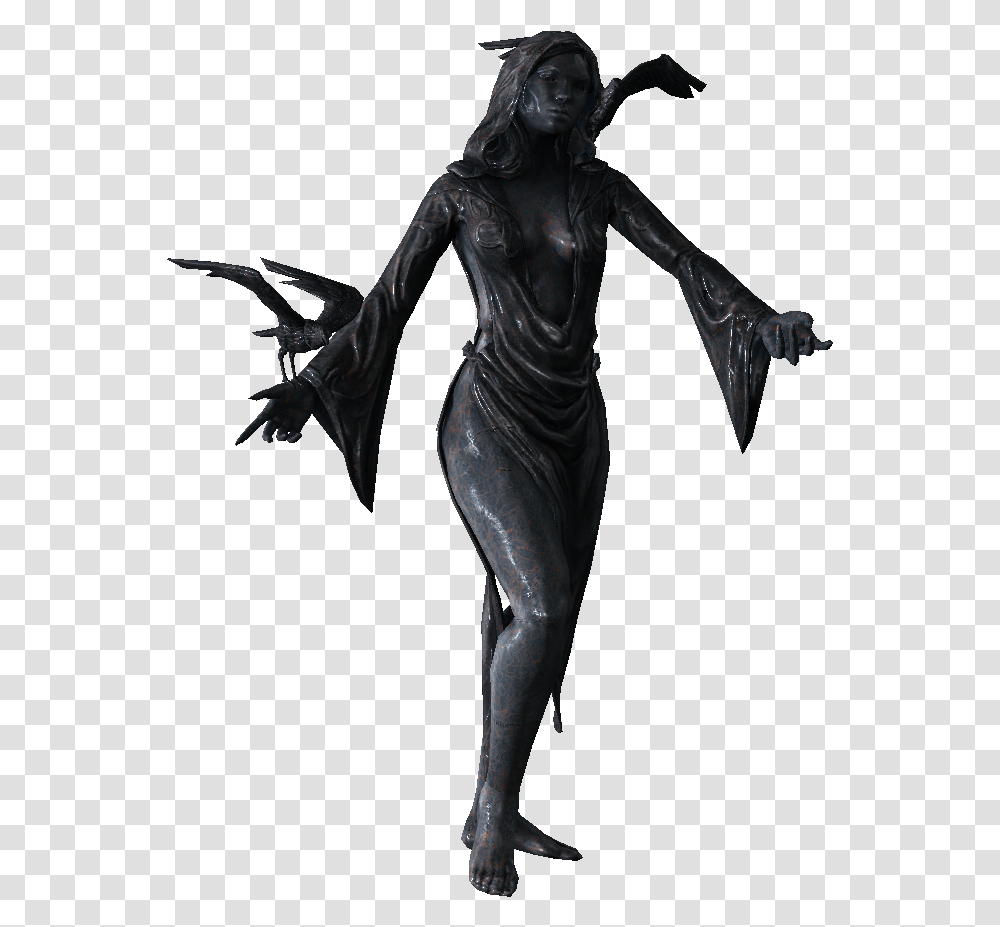 Shrineofnocturnal Elder Scrolls Nocturnal Statue, Alien, Sculpture, Person Transparent Png