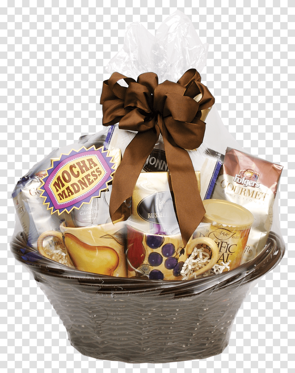 Shrink Gift Basket Bags Shrink Wrap Gift Basket, Sweets, Food, Confectionery, Birthday Cake Transparent Png
