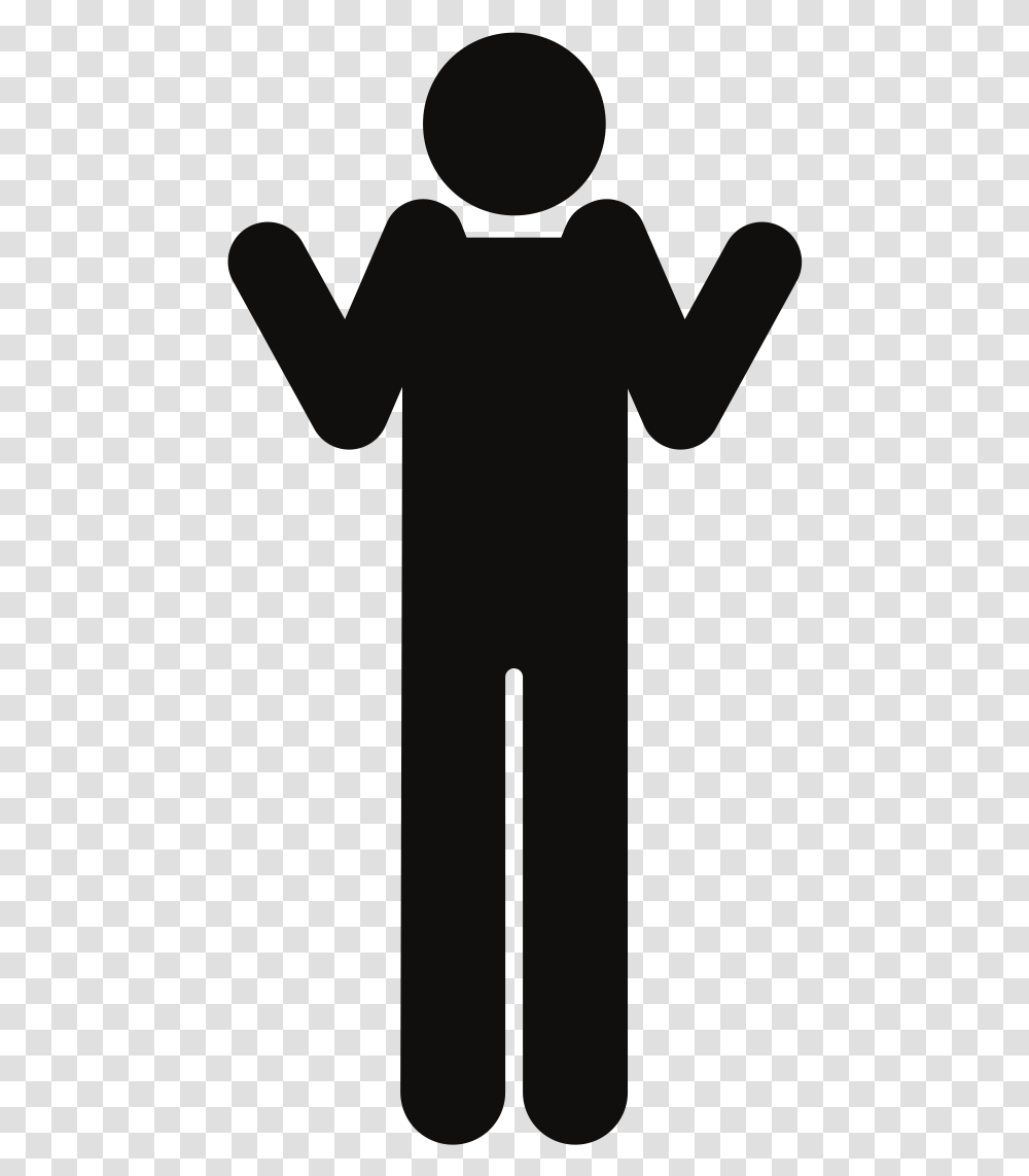 Shrug Don't Know Icon, Cross, Silhouette, Crowd Transparent Png