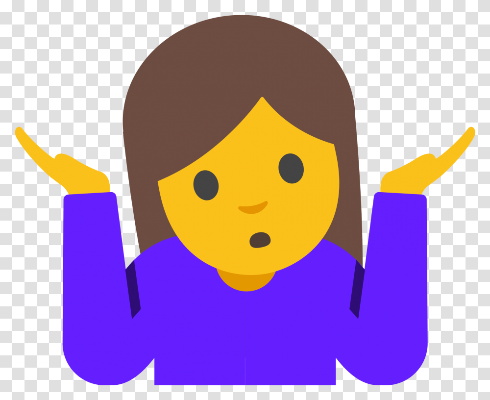 Shrug Emoji Android Clipart Girl Shrug Emoji, Drawing, Doodle, Sleeve Transparent Png