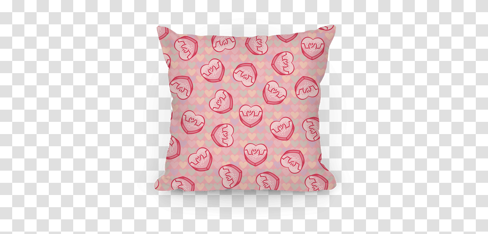 Shrug Emoji Candy Hearts Pattern Throw Cushion, Pillow, Purse, Handbag, Accessories Transparent Png