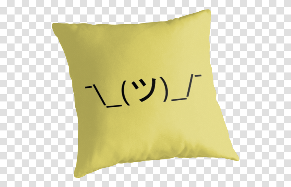 Shrug Emoticon Japanese Kaomoji Cushion, Pillow Transparent Png