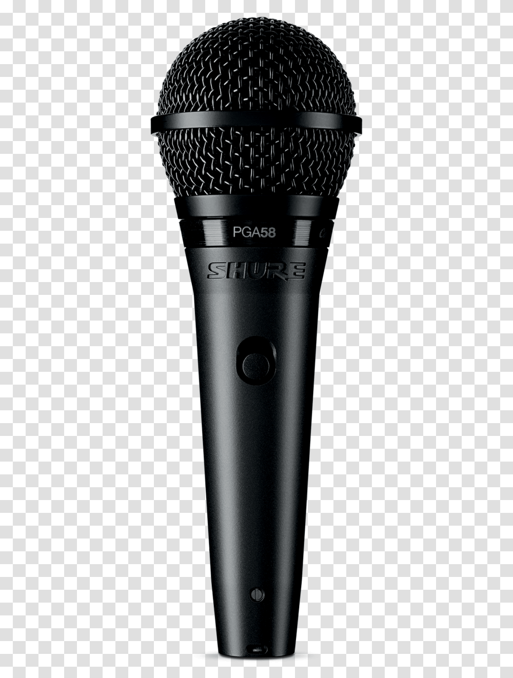 Shure Pga58 Cardioid Handheld Microphone Microphone, Electrical Device, Steel, Beer, Alcohol Transparent Png