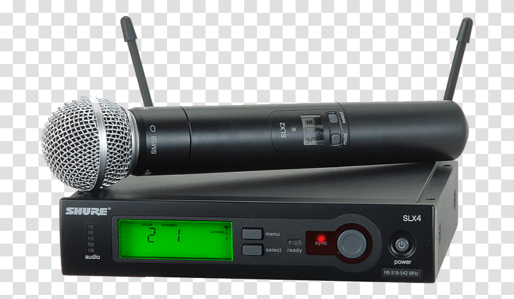 Shure Slx Wireless System W Sm58 Microphone Shure Slx24, Radio, Electronics, Stereo Transparent Png