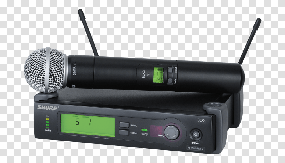 Shure Slx24sm58 Handheld Wireless Microphone System Shure Slx24, Camera, Electronics, Radio, Cd Player Transparent Png