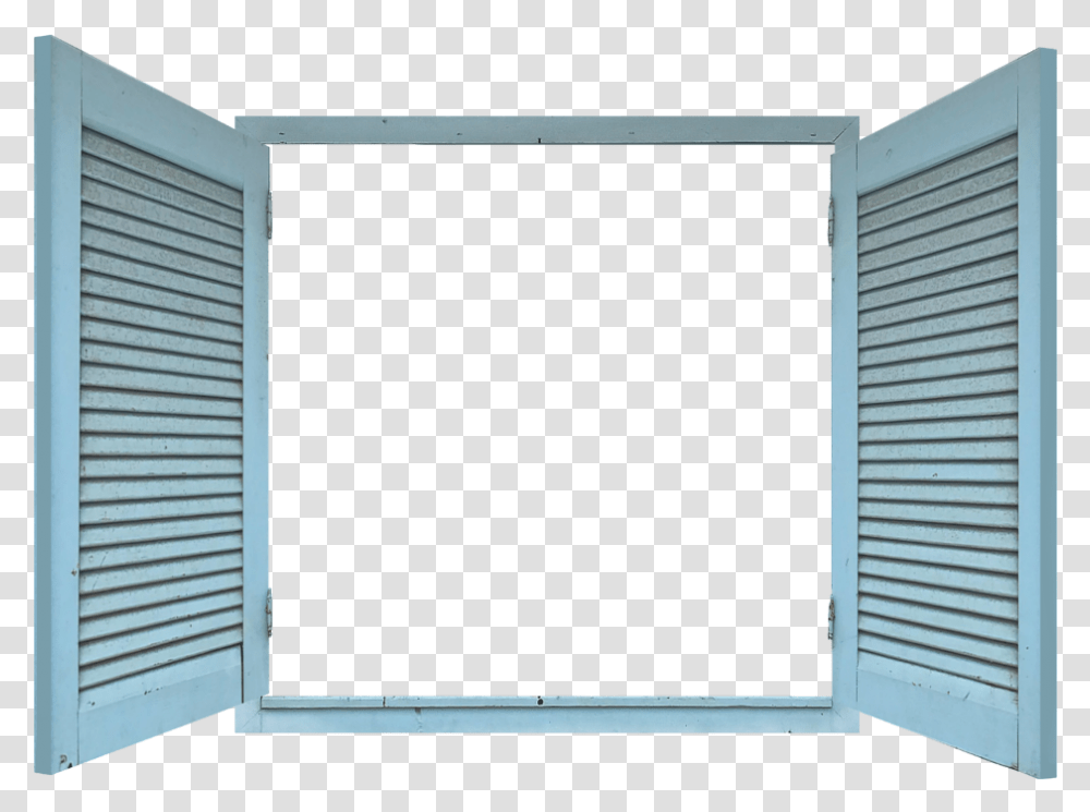 Shutters Open Blue Wooden Window From The Gallery Open Window With Shutters, Home Decor Transparent Png