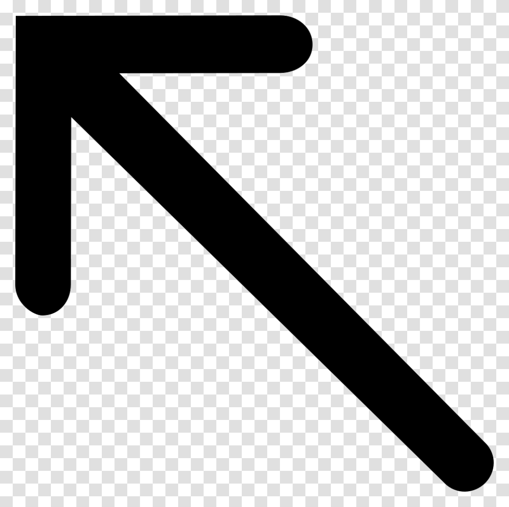 Si Glyph Arrow Thin Left Top Comments Arrow Up And Left, Hammer, Tool Transparent Png