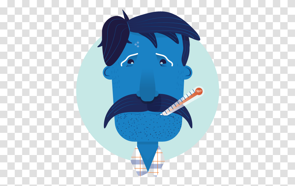 Sick Morty Plaid Thermometer Man Person Sweating Pattern Cartoon, Animal, Mammal, Mustache, Leisure Activities Transparent Png