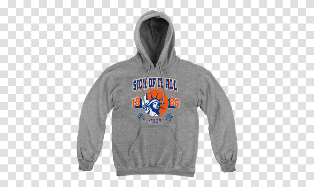 Sick Of It All Knicks Pull Hood Hoodie, Clothing, Apparel, Sweatshirt, Sweater Transparent Png