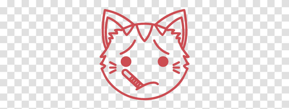 Sick Pee Poop Purr Cat Angry Face Icon, Poster, Advertisement, Maroon Transparent Png