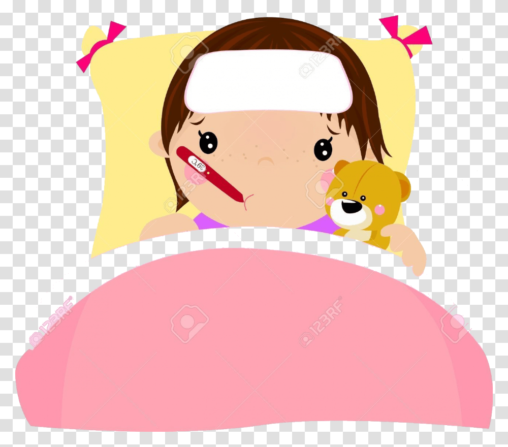 Sick Person Hospital Clipart Pencil And In Color Pink, Pillow, Cushion, Snowman, Outdoors Transparent Png
