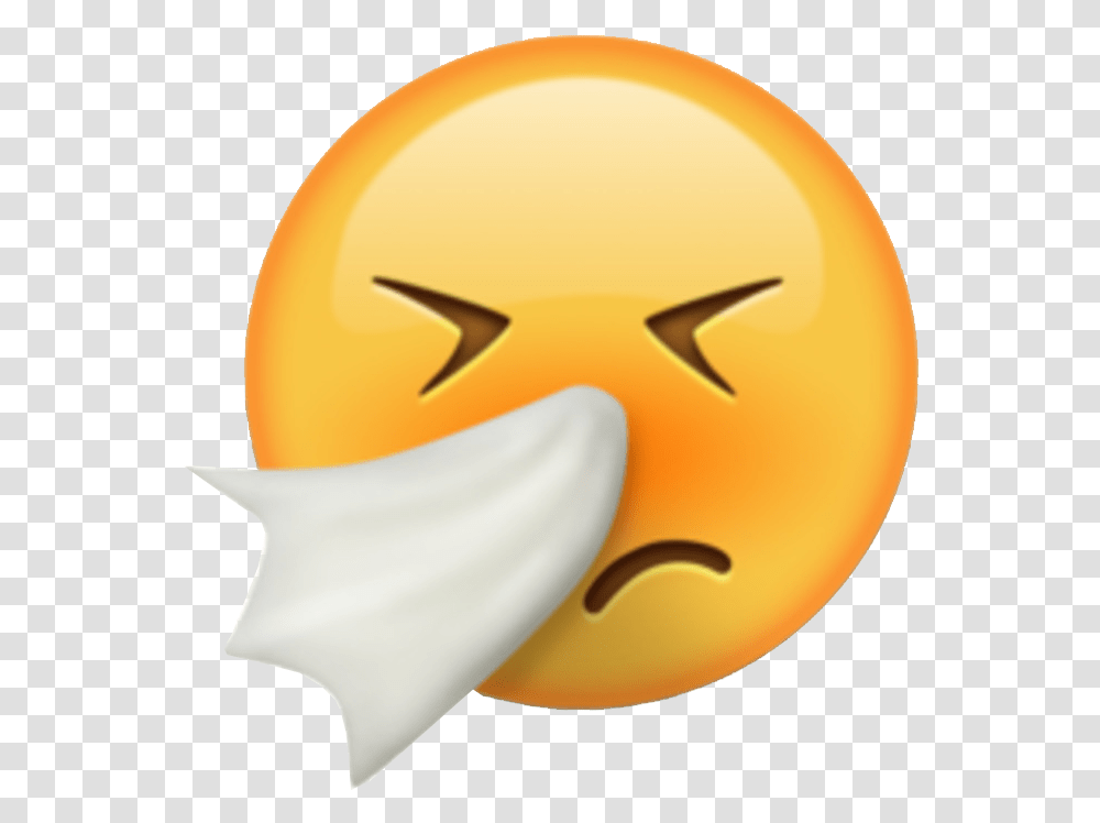 Sick Smiley Face Images Sneeze Emoji, Helmet, Apparel, Food Transparent Png