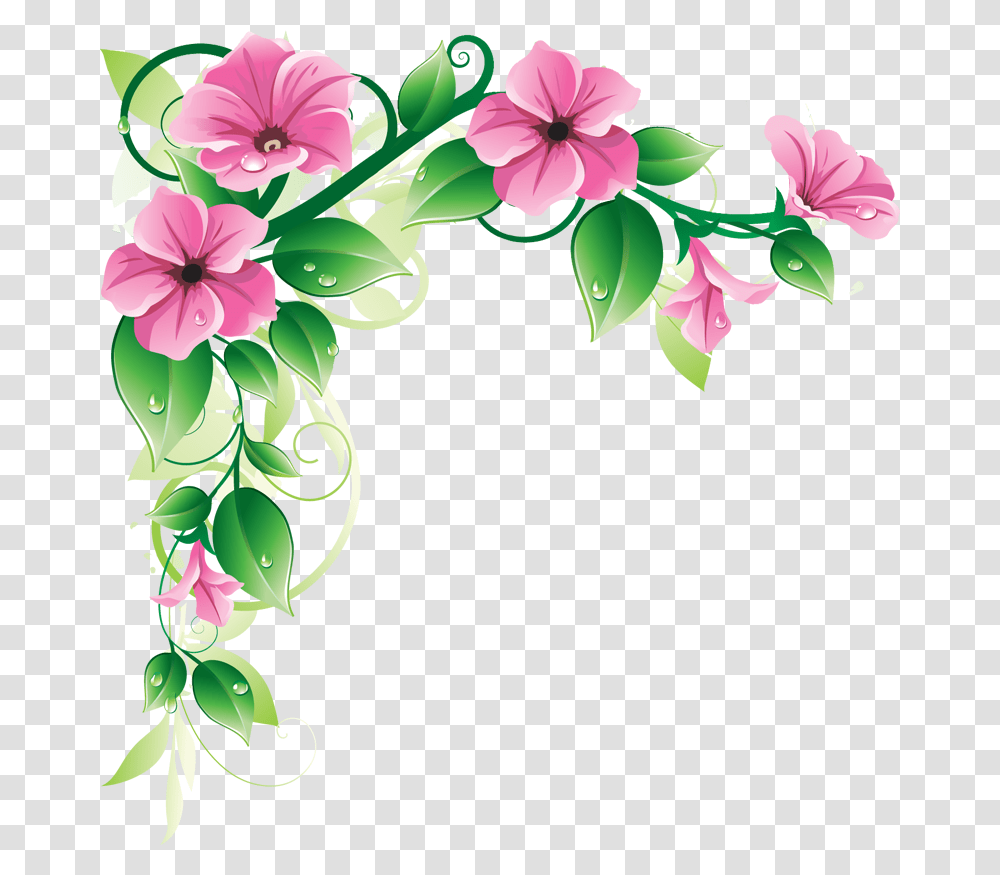 Side Border Design Flower Border Line Design, Floral Design, Pattern Transparent Png