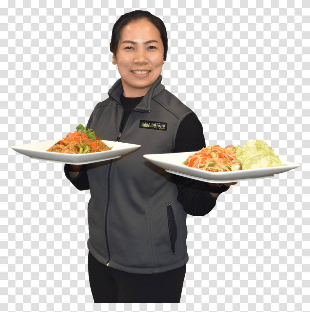 Side Dish, Person, Human, Waiter, Meal Transparent Png