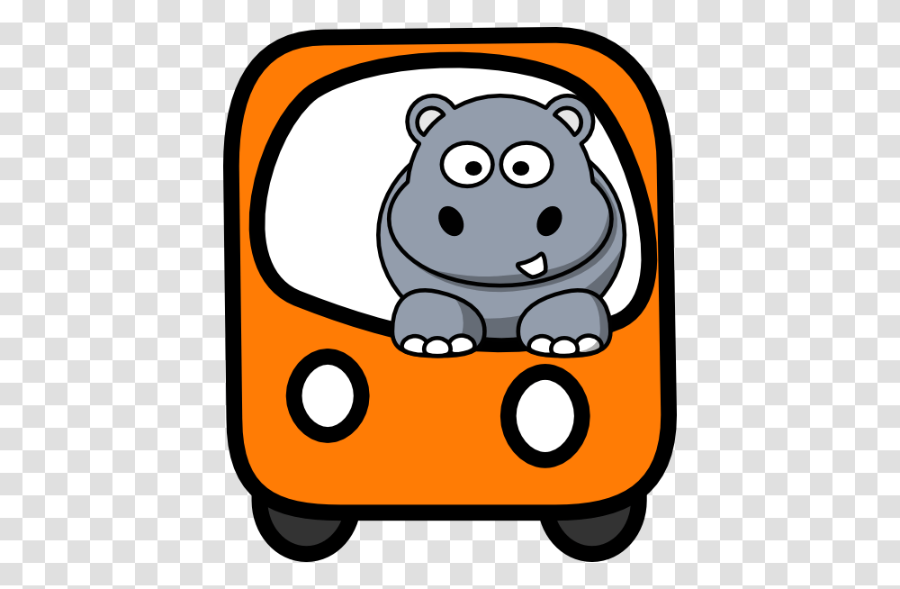 Side Hippo On A Bus Clip Art, Outdoors, Animal, Mammal, Plush Transparent Png