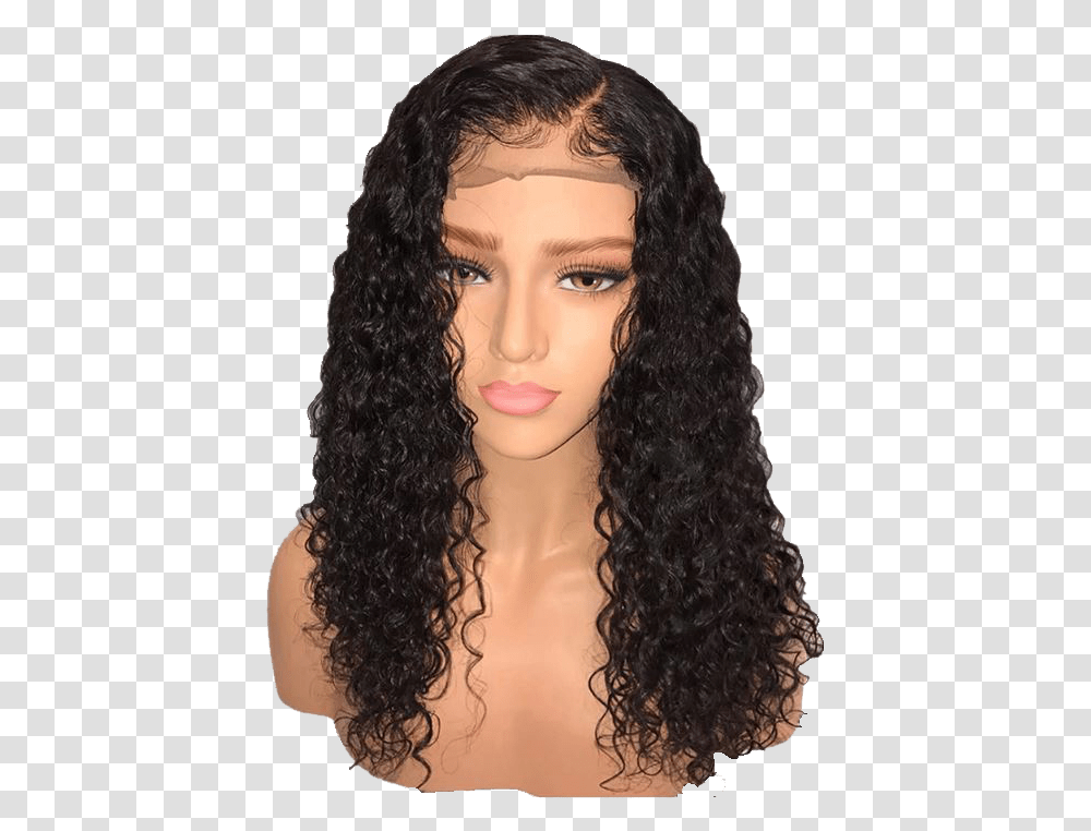 Side Part Curly Wig, Hair, Person, Human, Face Transparent Png