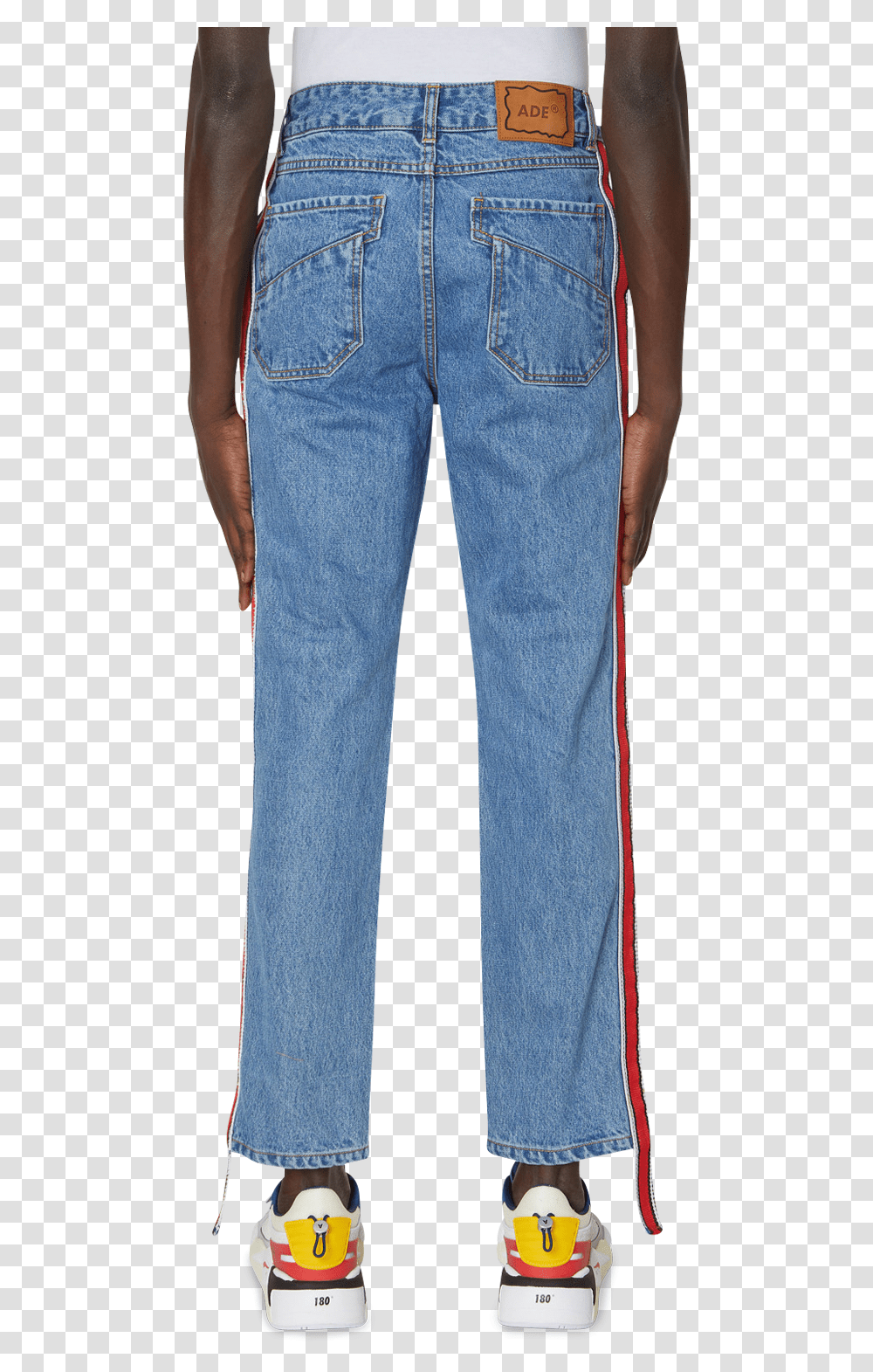 Side Stripe Denim Pants Blue Hi Res Pocket, Apparel, Jeans, Person Transparent Png