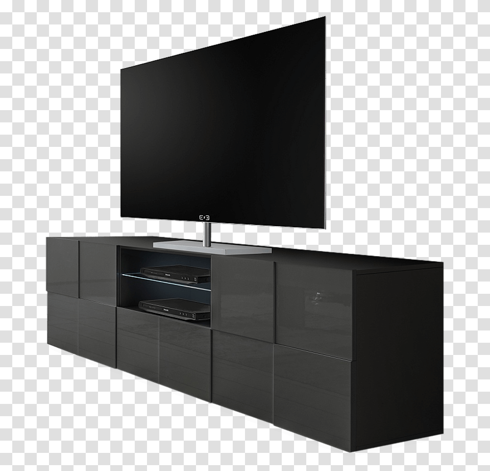 Side View Of A Tv On A Stand Download Tv With Stand Side View, Monitor, Screen, Electronics, Display Transparent Png