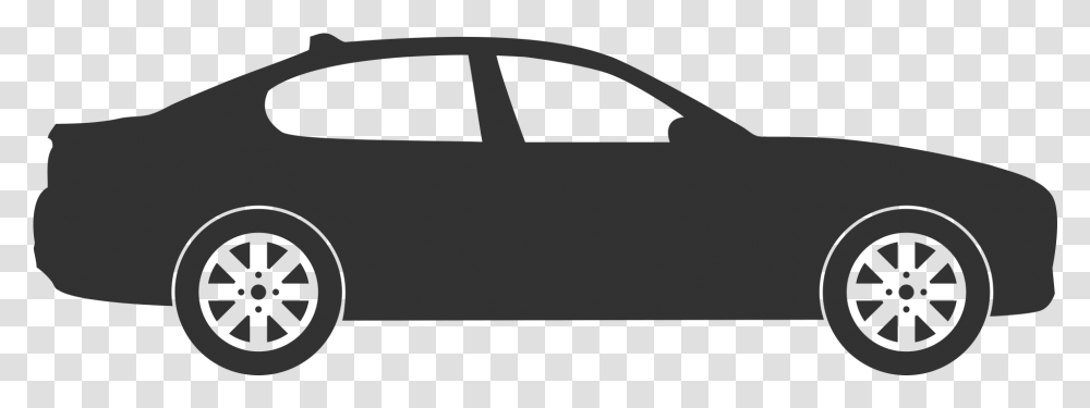 Side View Of Car Black And White Icon Car Icon, Lighting, Vehicle, Transportation, Sedan Transparent Png