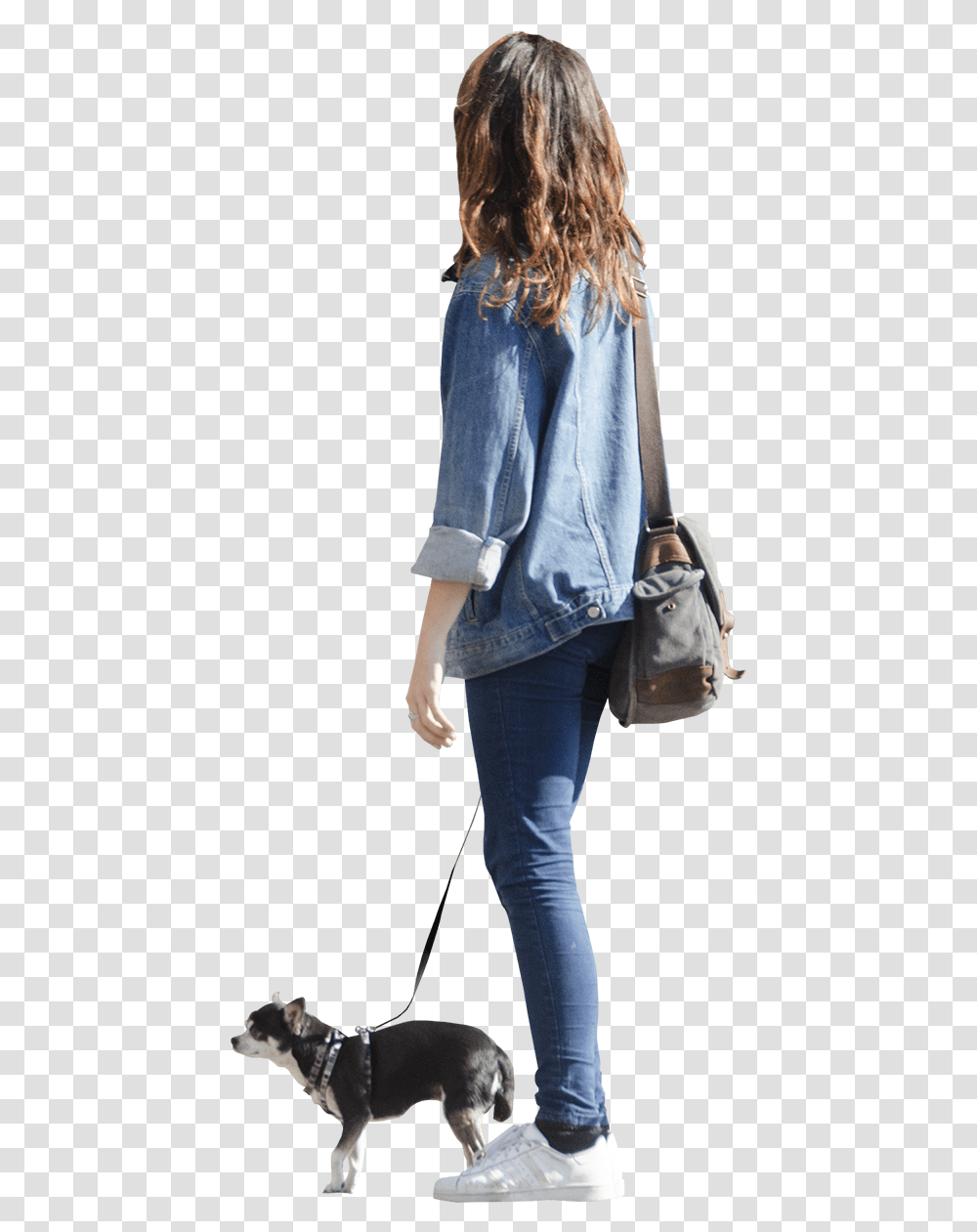 Side View People Walking, Person, Pants, Dog Transparent Png