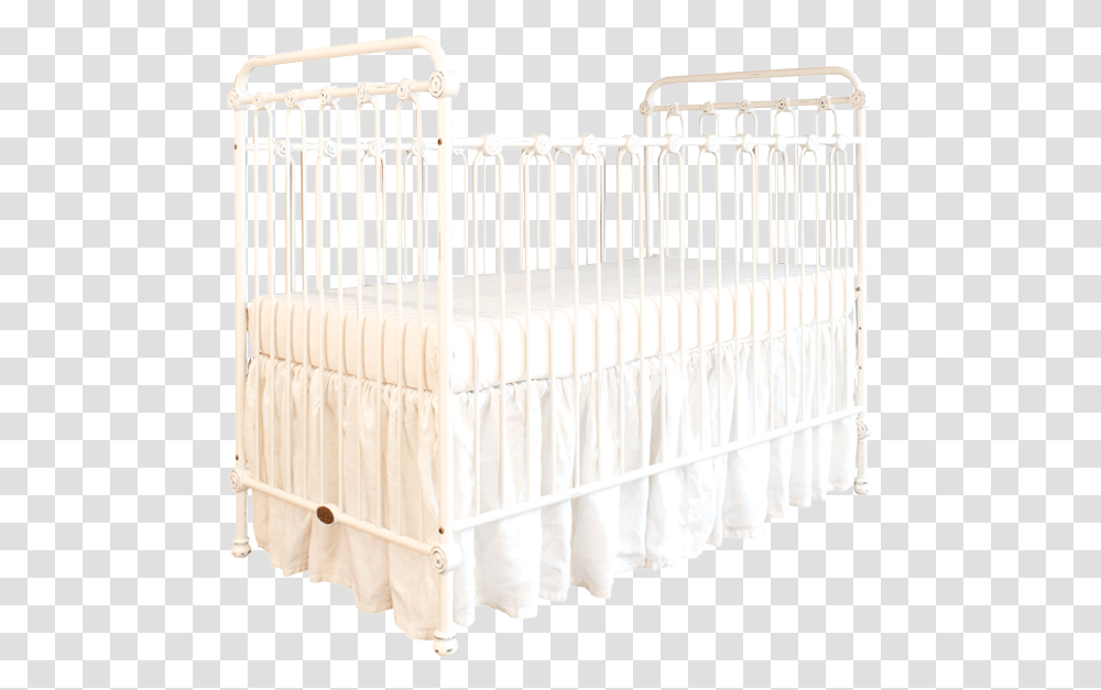 Sidekick Distressed White Metal Crib, Furniture Transparent Png