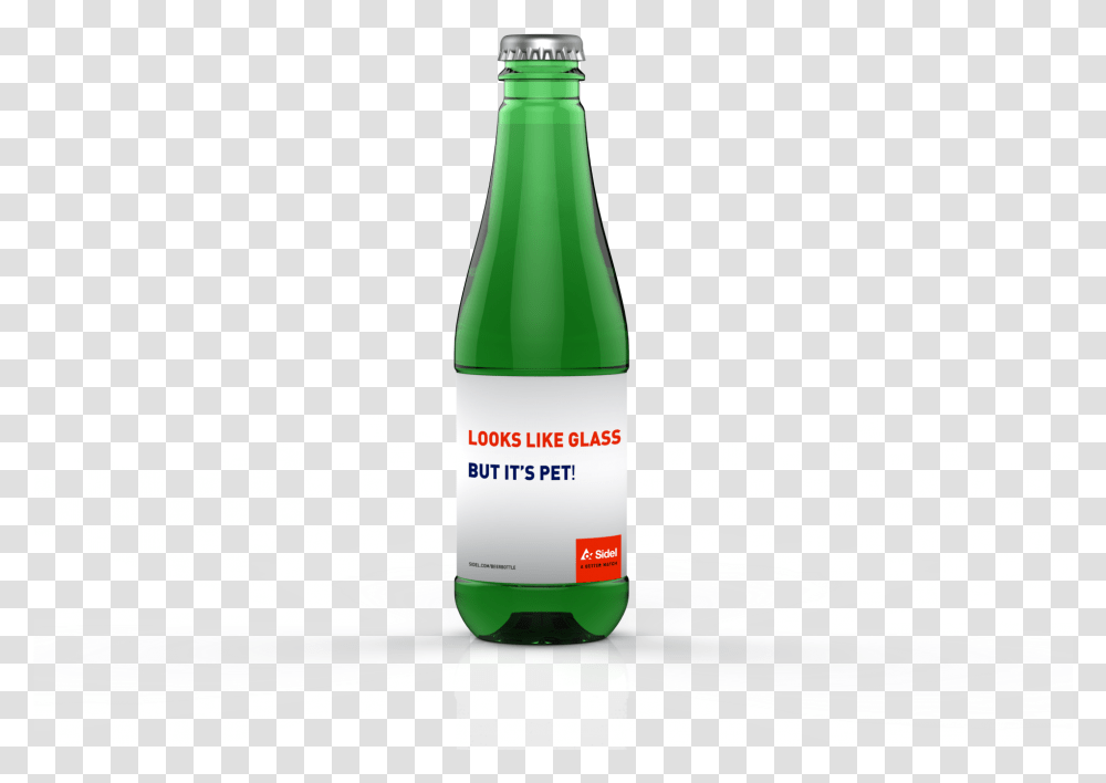 Sidel Pet Beer Bottle Glass Bottle, Pop Bottle, Beverage, Drink, Label Transparent Png