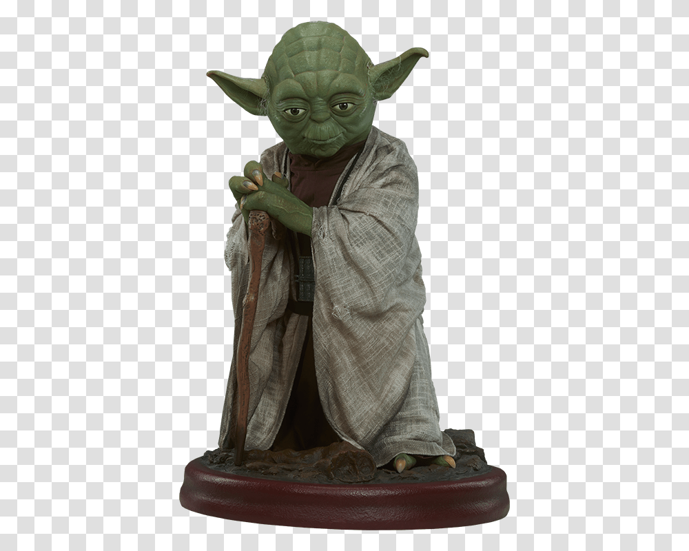 Sideshow Collectibles Yoda Life Size FigureClass Statue, Person, Human, Scarecrow, Mask Transparent Png
