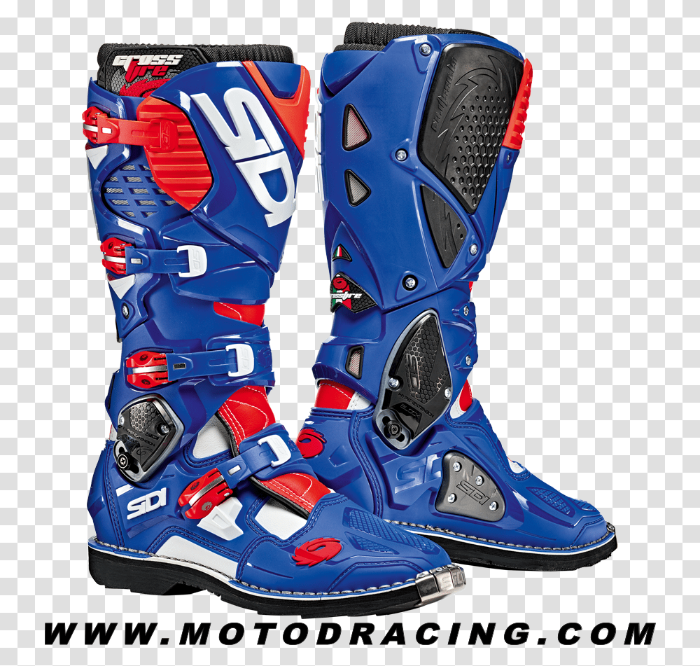 Sidi Crossfire 3 Ta Boots White Blue Flo Red Sidi Crossfire 3 Red Black, Apparel, Footwear, Shoe Transparent Png