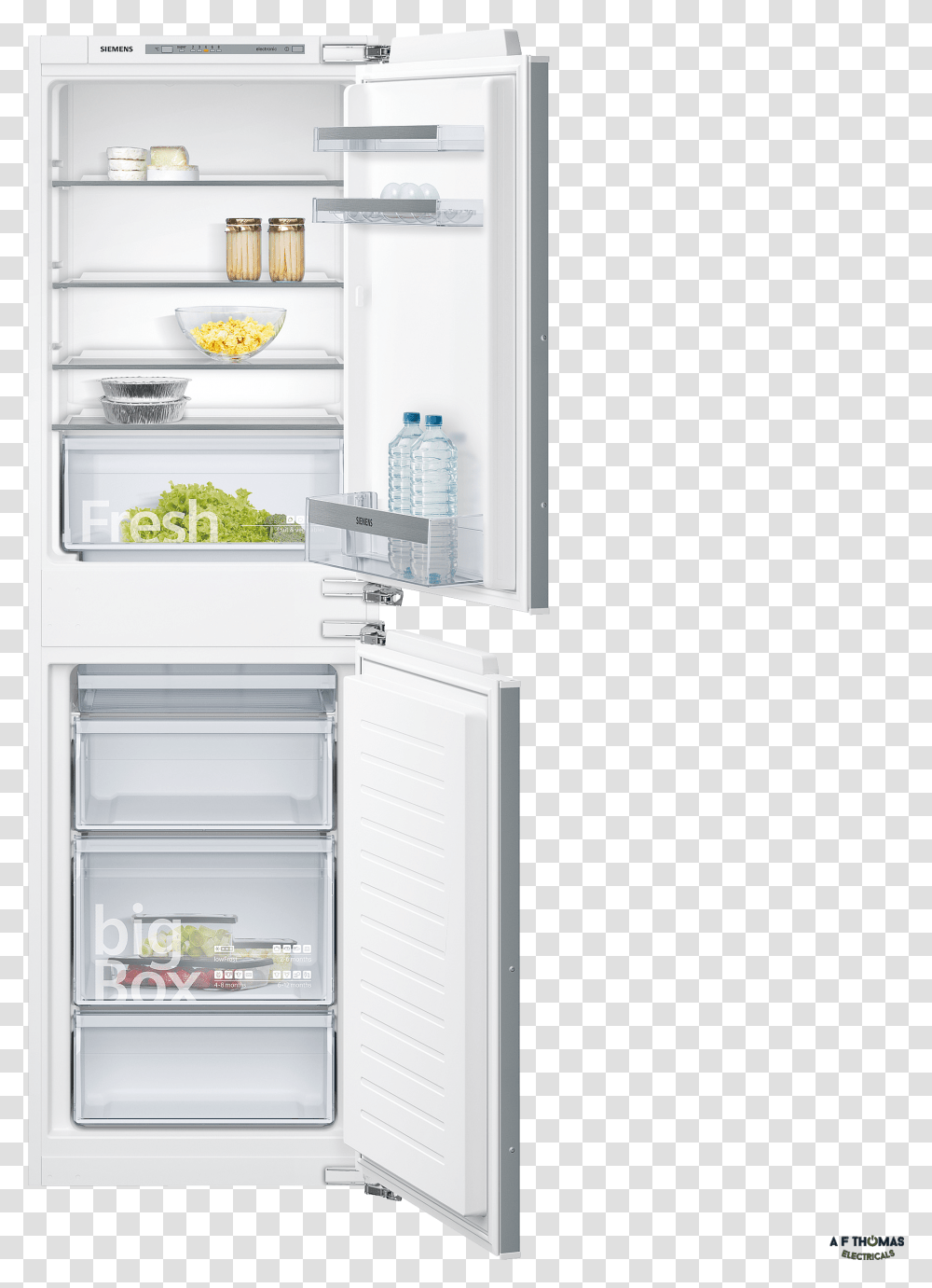 Siemens Ki85vvf30g Built In Fridge Freezer, Appliance, Refrigerator Transparent Png