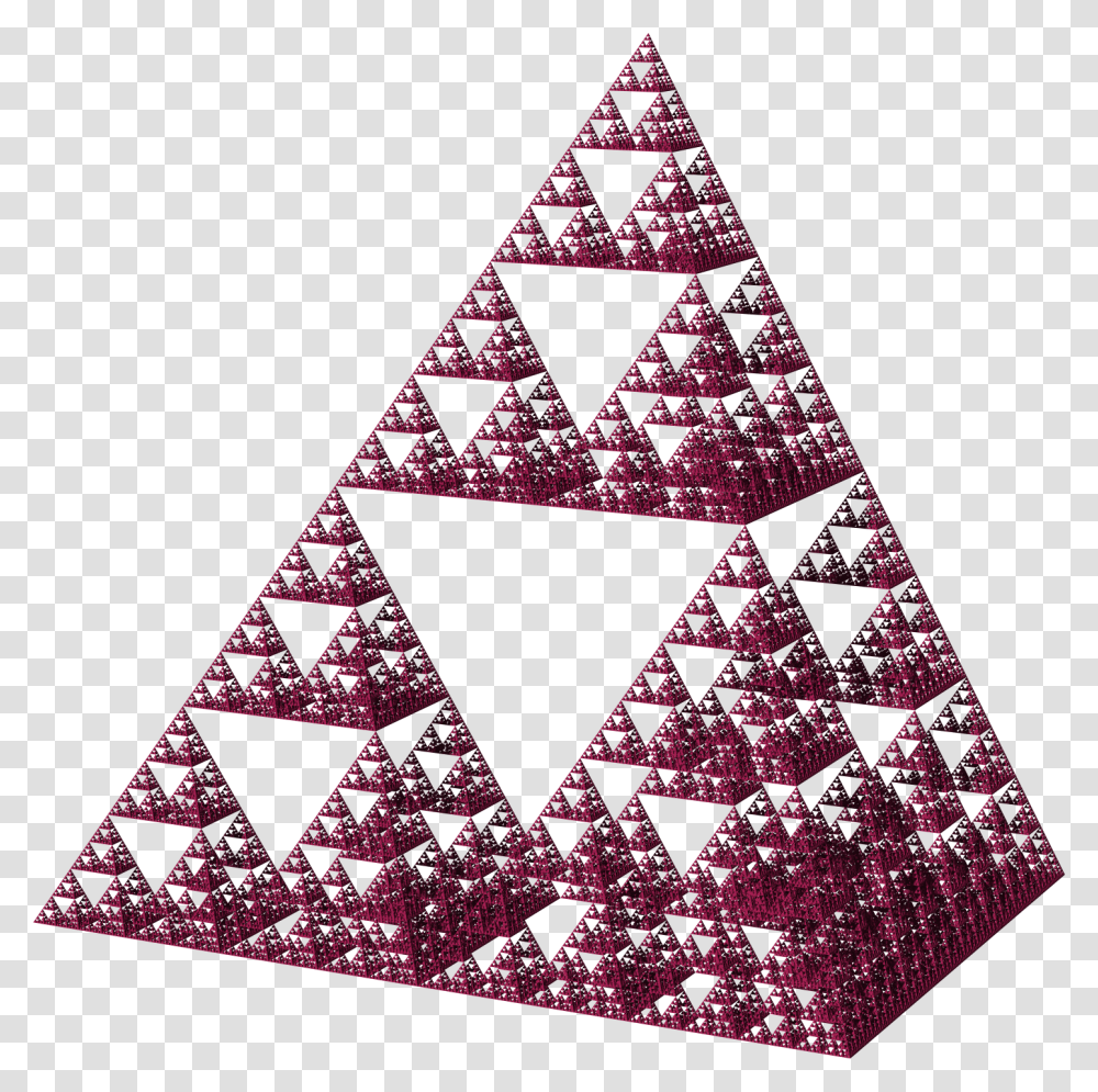 Sierpinski Pyramid Pink Pyramide Fractale De Sierpinski, Triangle Transparent Png