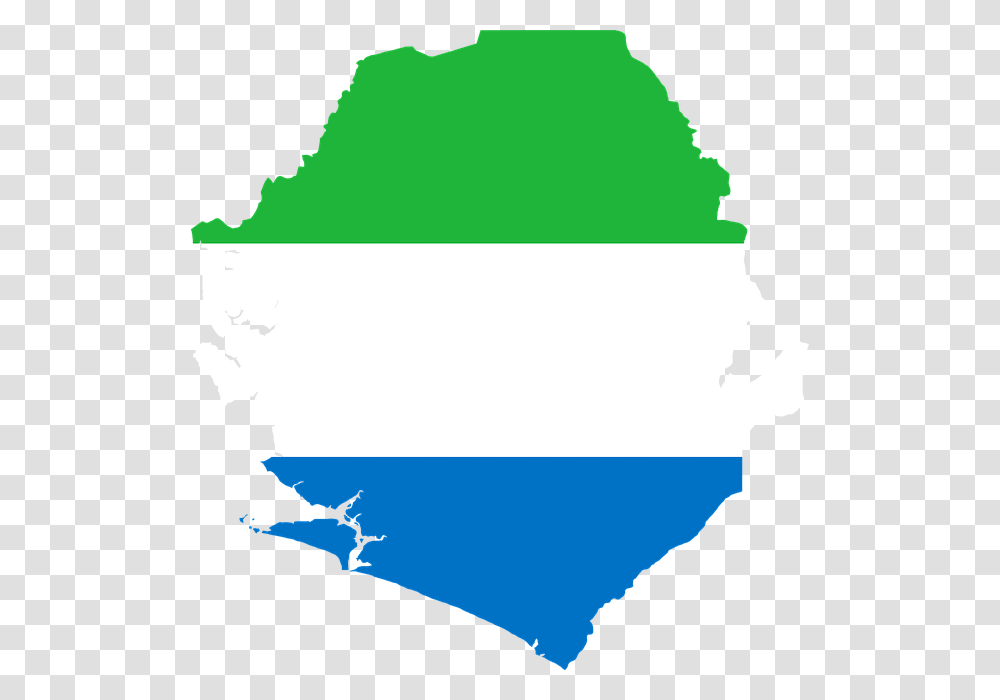 Sierra Leone Flag Map Geography Outline Africa, Outdoors, Nature Transparent Png