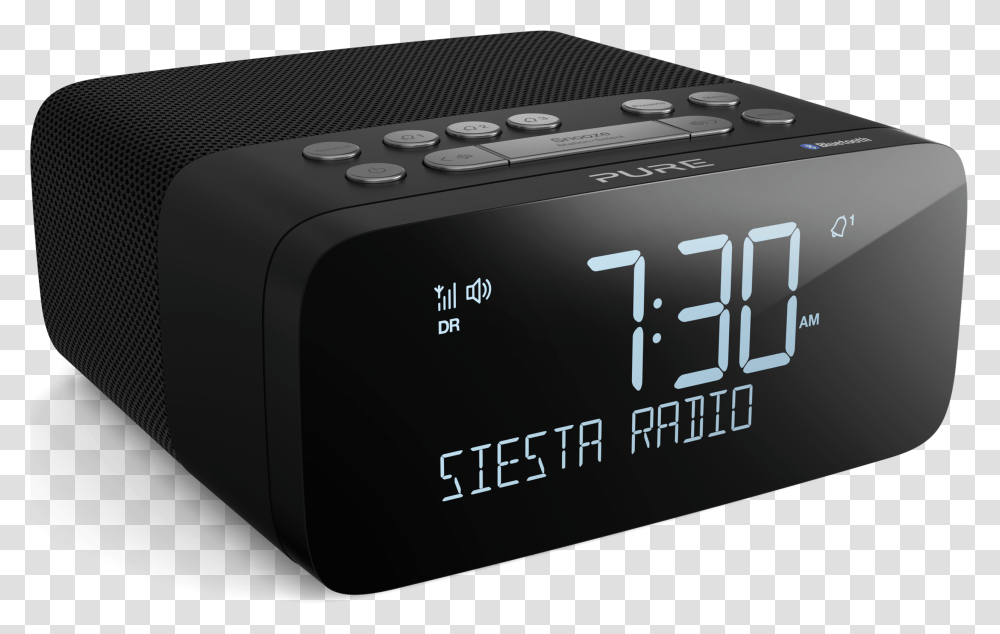 Siesta Rise S Wekkerradio Met Bluetooth En Dab, Clock, Camera, Electronics, Digital Clock Transparent Png