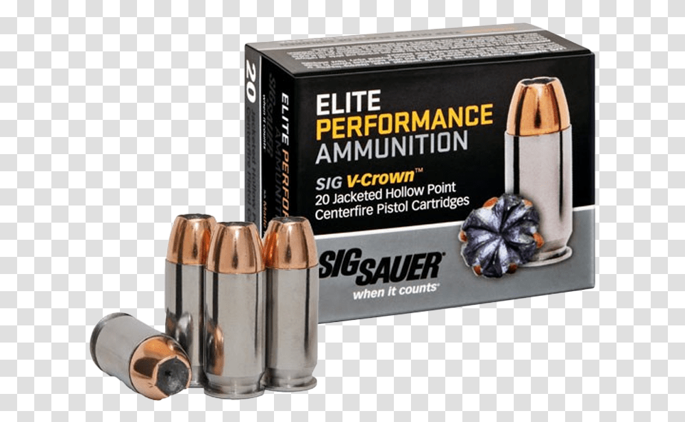 Sig Sauer Hollow Point Ammo, Weapon, Weaponry, Ammunition, Bullet Transparent Png