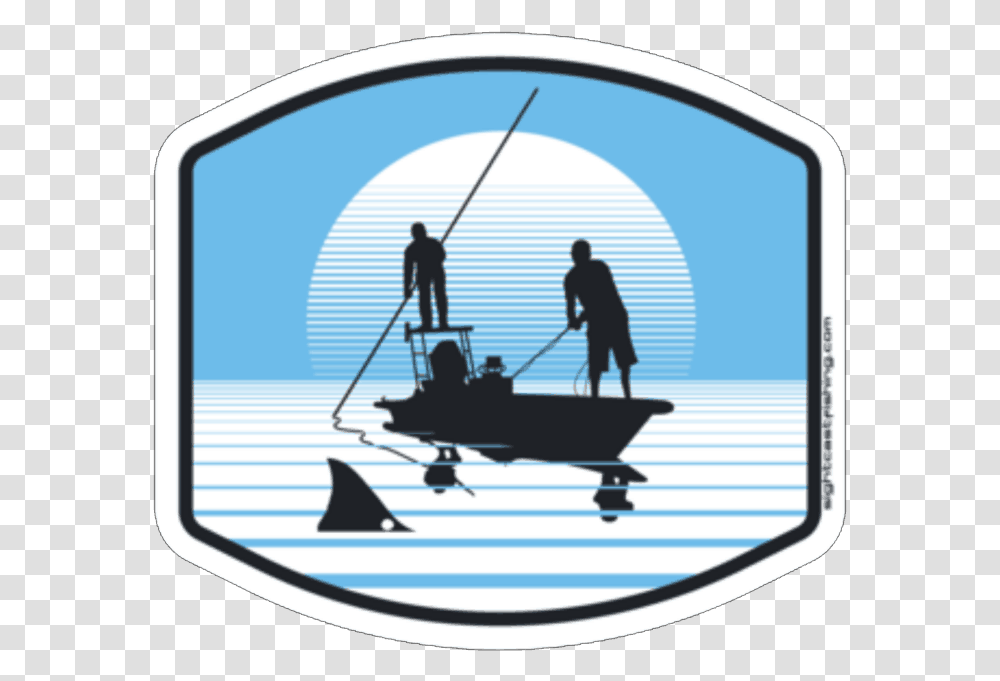 Sight Cast Redfish Poling Skiff Fly Fishing Sticker Fisherman, Person, Human, Water, Outdoors Transparent Png