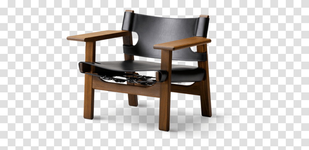 Siglo Moderno Bm 2226 V2 Blackleather Smokedoak, Furniture, Chair, Armchair Transparent Png