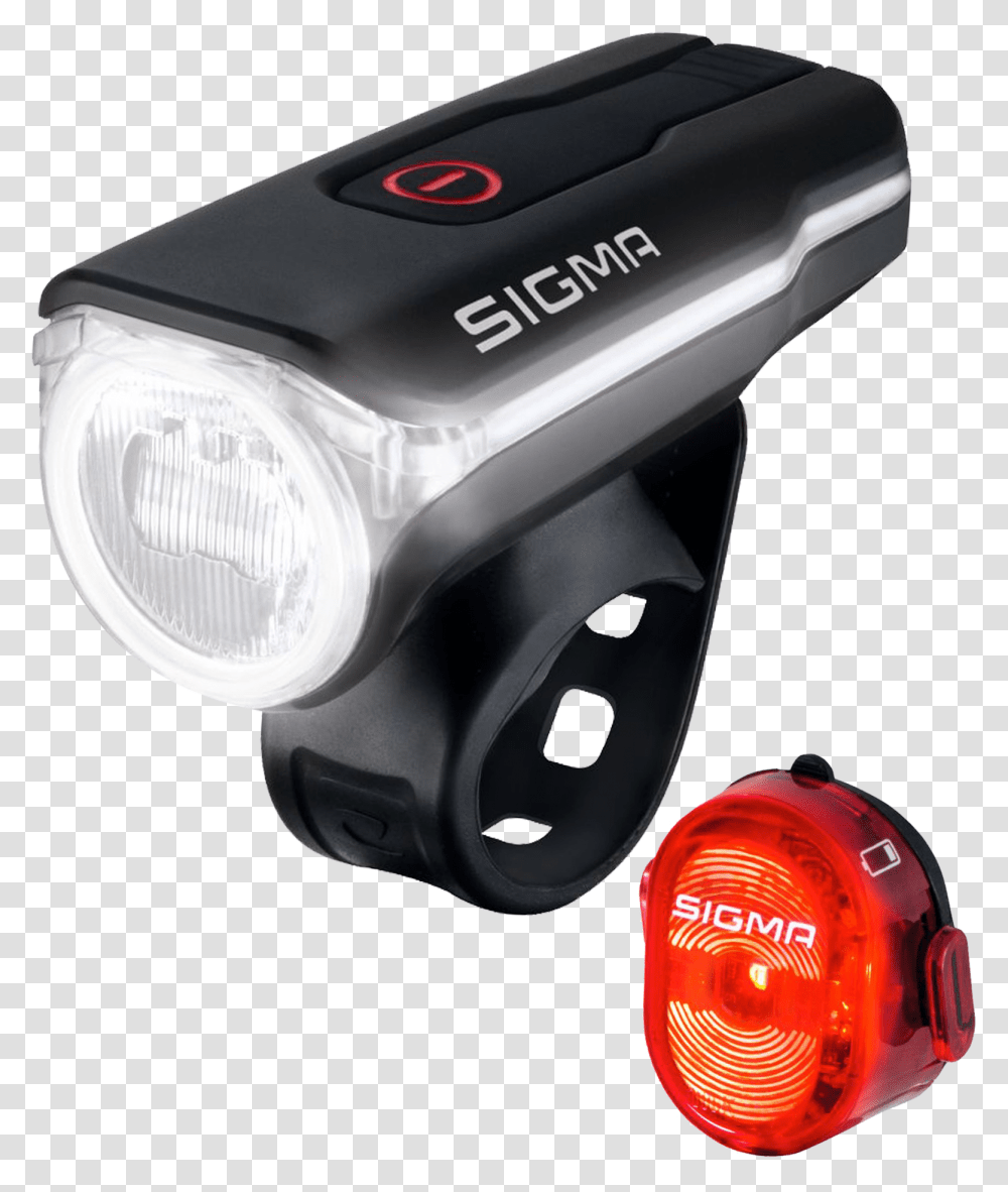Sigma Aura 60 Front Light Amp Nugget Ii Rear Light Set, Helmet, Apparel, Headlight Transparent Png