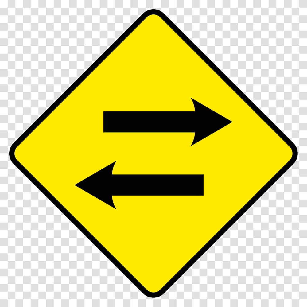 Sign Arrow Excellent Warning Signs Traffic Traffic Signs Two Ways, Road Sign, First Aid Transparent Png