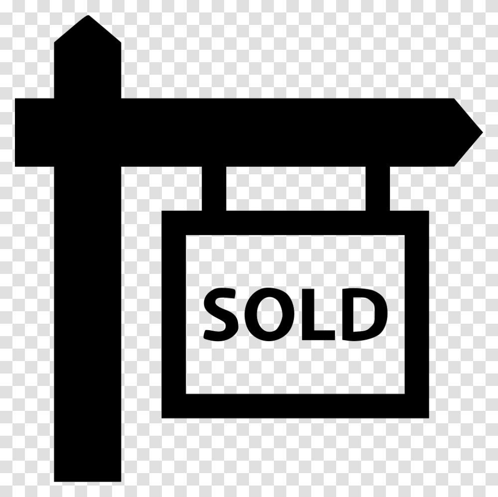 Sign Buy Sold Svg House For Sale Sign Clipart, Cross, Silhouette, Plant Transparent Png