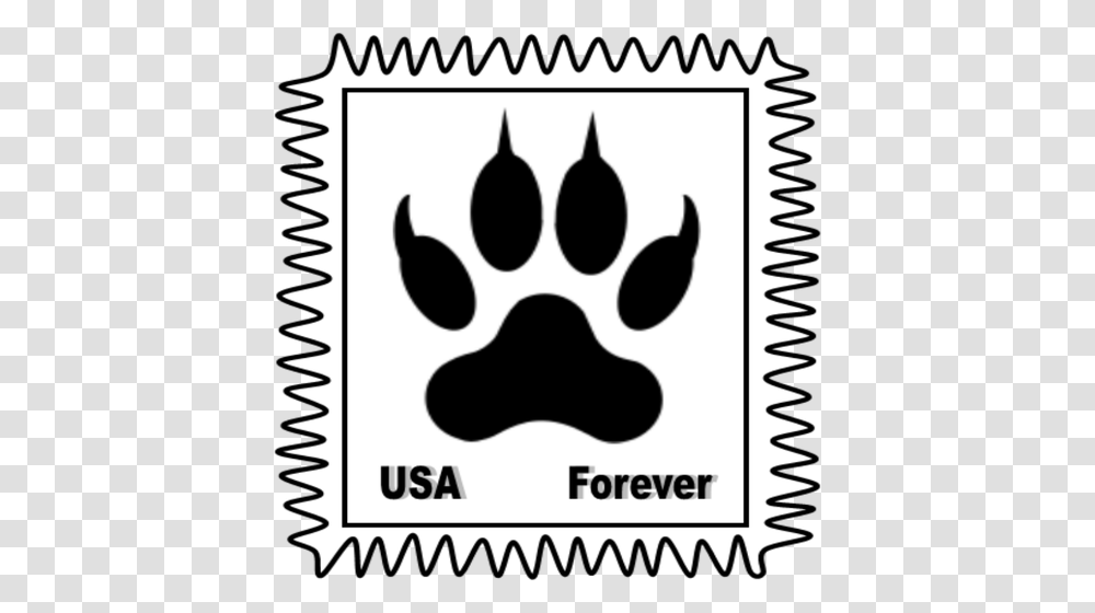 Sign Flag Clipart Paw Print, Postage Stamp Transparent Png