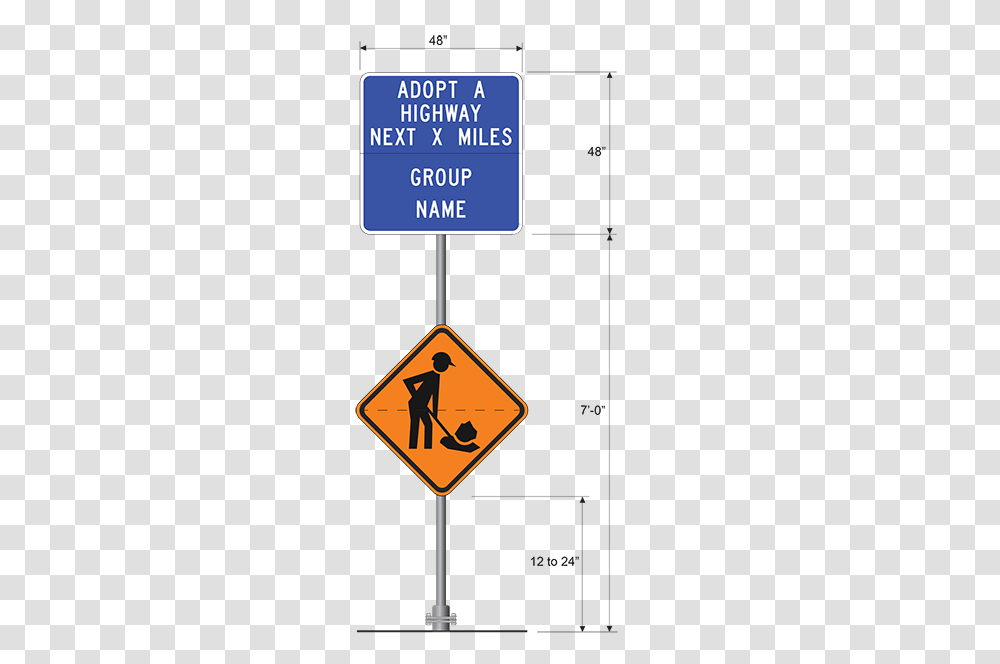 Sign Guidelines And Applications Manual Adopt A Highway Signs, Road Sign, Stopsign Transparent Png